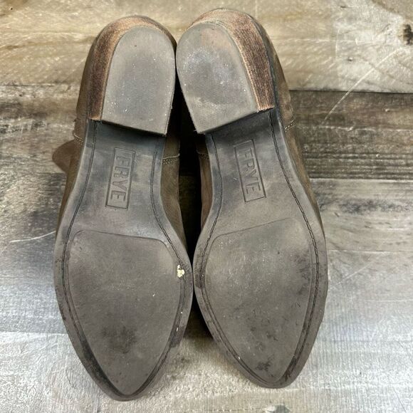 FRYE judith ankle booties womens size 10 brown suede - Picture 11 of 11